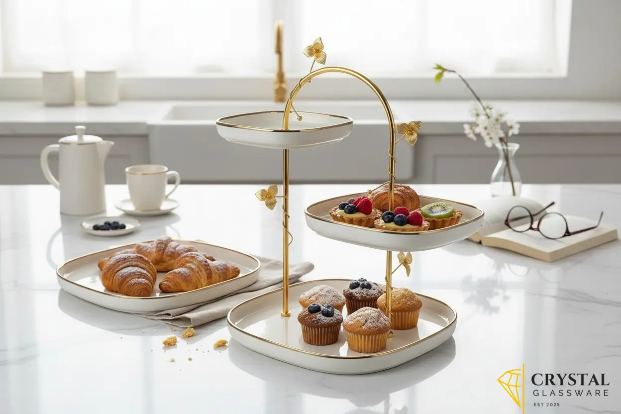  3 Tier Cake Stand Ceramic Dessert Stand